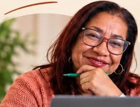 Retrato de rosto de Élida Santos